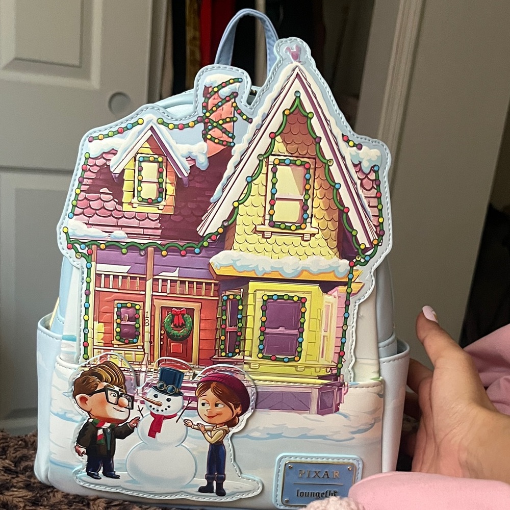Loungefly Disney Pixar Up house Holiday light up backpack